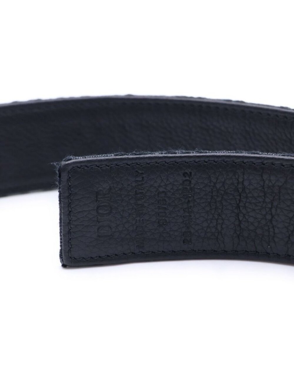 Dior Oblique Leather Belt Black 90 36 Gunmetal - Picture 5 of 6